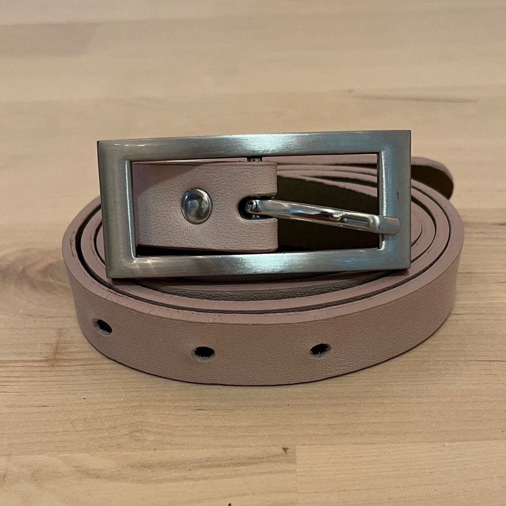Pink Belt with Silver Buckle
